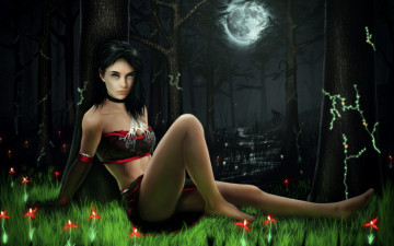 Картинка 3д+графика фантазия+ fantasy девушка взгляд фон