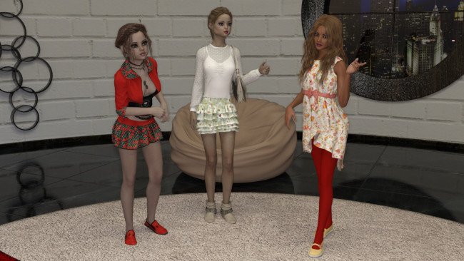 Обои картинки фото 3д графика, люди , people, девушки, взгляд, фон