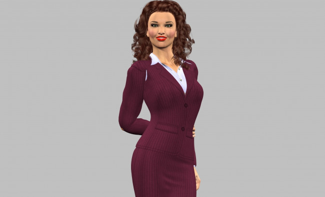 Обои картинки фото 3д графика, люди , people, девушка, взгляд, фон