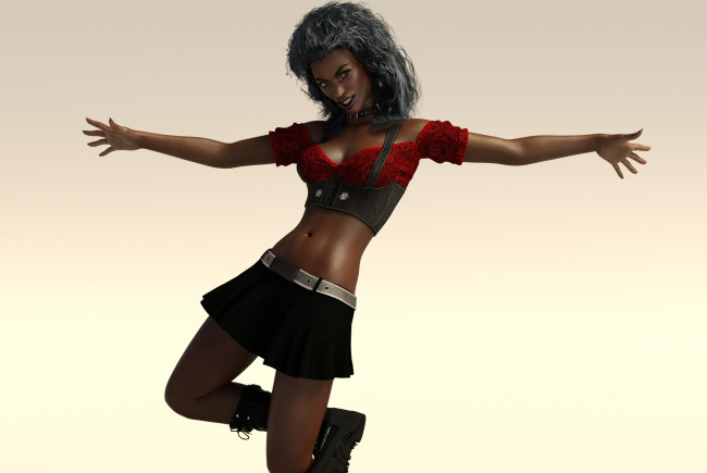 Обои картинки фото 3д графика, люди , people, девушка, взгляд, фон