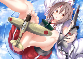 Картинка аниме kantai+collection фон взгляд девушка