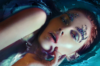 Картинка девушки -unsort+ лица +портреты лицо вода макияж стразы