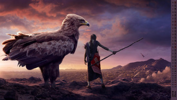 Картинка календари фэнтези птица человек существо