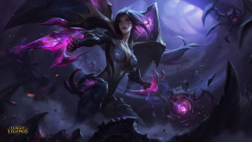 Картинка видео+игры league+of+legends монтсры splash лига легенд daughter of the void lol kai'sa кай'са бездна artwork league legends