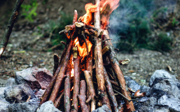 Картинка природа огонь пламя костер