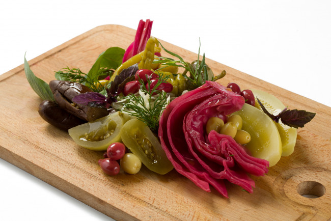 Обои картинки фото еда, консервация, соленья, томаты, помидоры, капуста