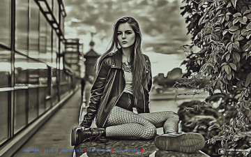 Картинка календари компьютерный+дизайн calendar дерево сидеть город девушка