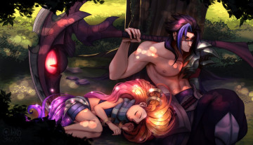Картинка видео+игры league+of+legends зои каин отдых