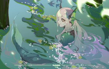 Картинка видео+игры league+of+legends русалка река лепестки нами