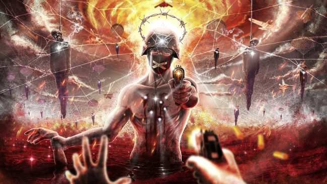 Обои картинки фото рисованное, - другое, reflection, of, the, war, cristianac