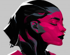 обоя векторная графика, девушки , girls, девушка, лицо