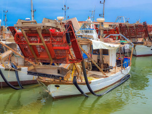 обоя корабли, баркасы ,  буксиры, рыбацкий, баркас