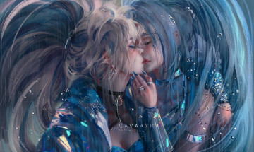 Картинка видео+игры league+of+legends akali seraphine поцелуй