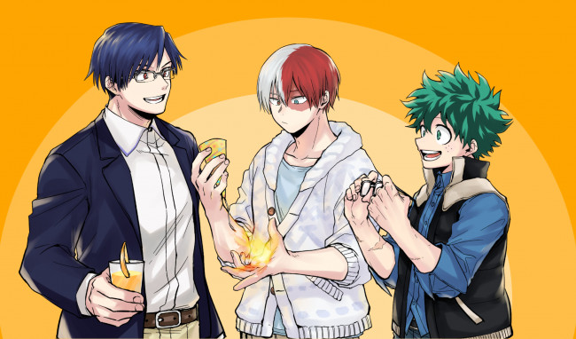 Обои картинки фото аниме, boku no hero academia, моя, геройская, академия