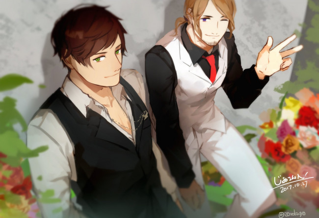 Обои картинки фото аниме, hetalia,  axis powers, хеталия, и, страны, оси