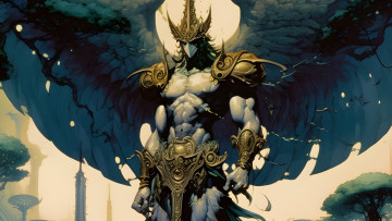 Картинка фэнтези демоны существо с крыльями