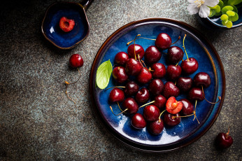 Картинка еда вишня +черешня черешня