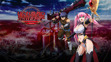 Картинка hagure+yuusha+no+aesthetica аниме hagure yuusha no estetica эстетика заблудшего героя посох девушка парень