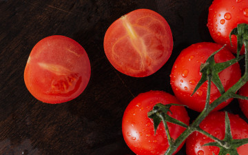 обоя еда, помидоры, томаты, капли