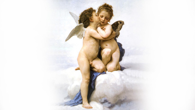 Обои картинки фото 295776, рисованное, adolphe-william bouguereau, ангелы