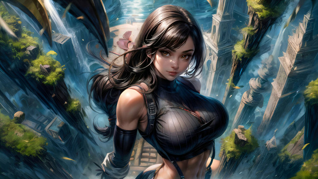 Обои картинки фото девушка арт, фэнтези, девушки, девушка, ии, арт