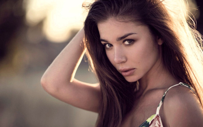 Обои картинки фото девушки, - лица,  портреты, шатенка, лицо