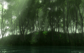 Картинка 3д графика nature landscape природа