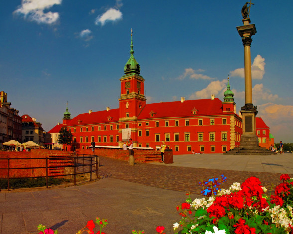 Обои картинки фото poland, warszawa, zamek, krolewski, города, варшава, польша, площадь