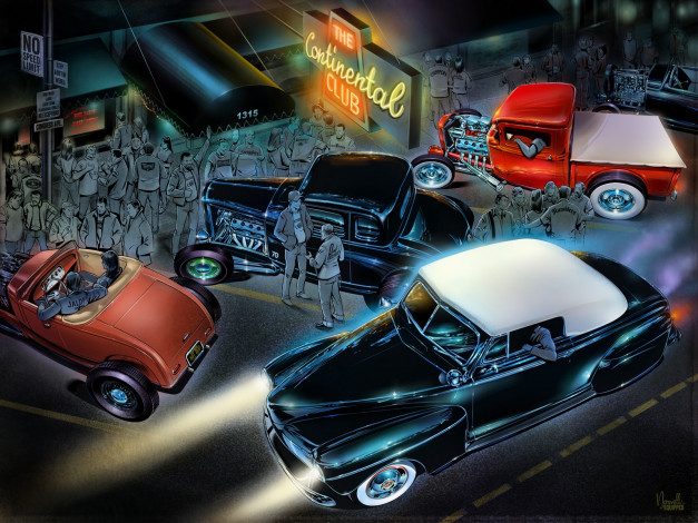 Обои картинки фото автомобили, рисованные, wallpaper