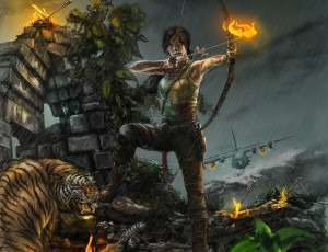 Картинка tomb raider 2013 видео игры лара крофт