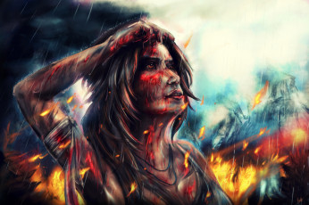 Картинка tomb raider 2013 видео игры лара крофт