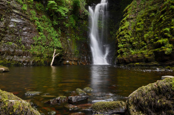 Картинка природа водопады камни скалы река
