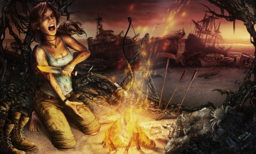 Картинка tomb raider 2013 видео игры лара крофт