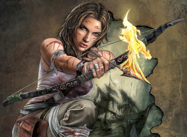 Обои картинки фото tomb, raider, 2013, видео, игры, лара, крофт