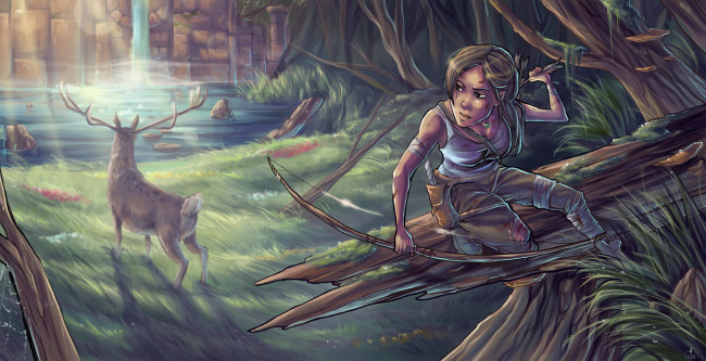 Обои картинки фото tomb, raider, 2013, видео, игры, лара, крофт