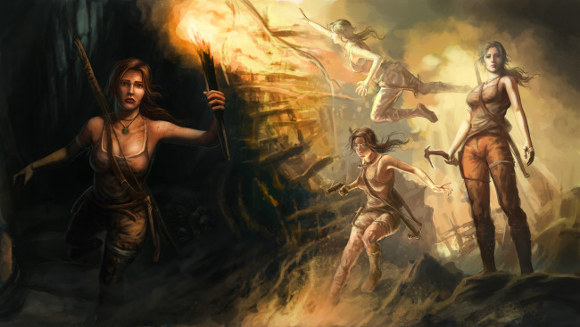 Обои картинки фото tomb, raider, 2013, видео, игры, лара, крофт