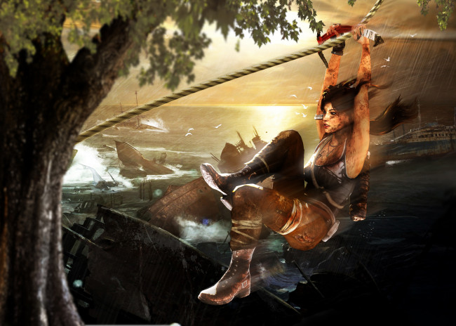 Обои картинки фото tomb, raider, 2013, видео, игры, лара, крофт