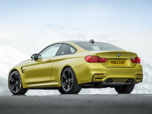 Картинка автомобили bmw coupе m4 желтый 2014г f82 uk-spec