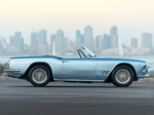 Картинка автомобили maserati голубой spyder 3500