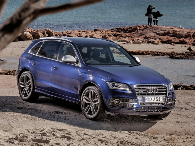 Обои картинки фото автомобили, audi, 8r, au-spec, tdi, синий, sq5