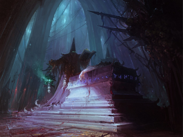 Обои картинки фото фэнтези, маги,  волшебники, ритуал, храм, алтарь, колдуны