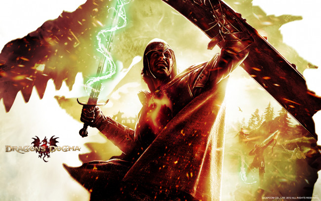 Обои картинки фото видео игры, dragon`s dogma, меч, dogma, щит, dragon's, рыцарь, игра