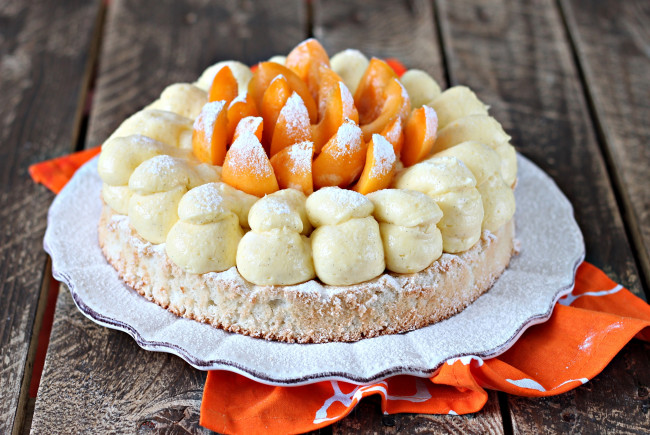 Обои картинки фото еда, торты, абрикосы