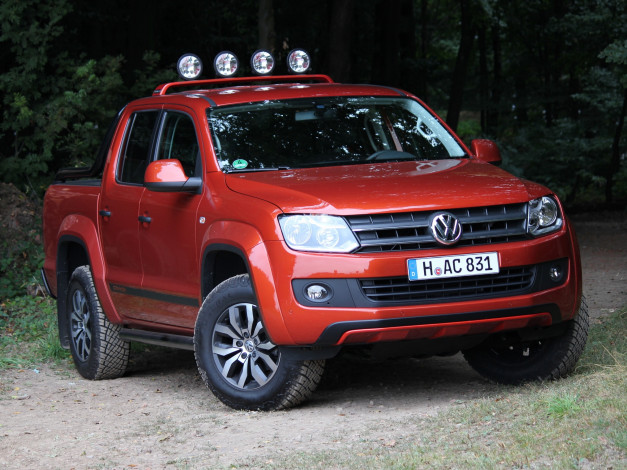 Обои картинки фото автомобили, volkswagen, красный, amarok, canyon