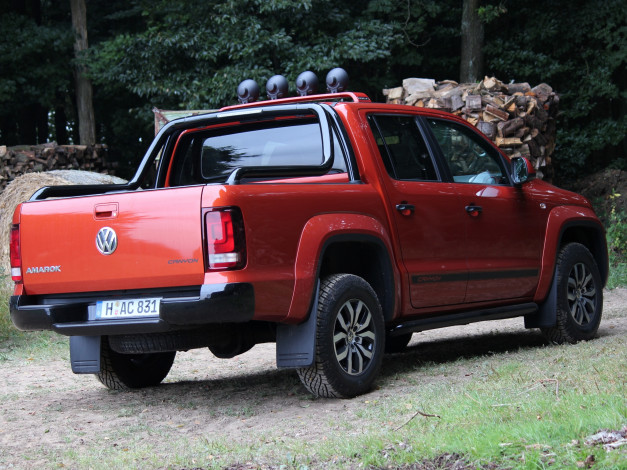 Обои картинки фото автомобили, volkswagen, красный, canyon, amarok