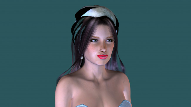 Обои картинки фото 3д графика, люди , people, взгляд, фон, девушка