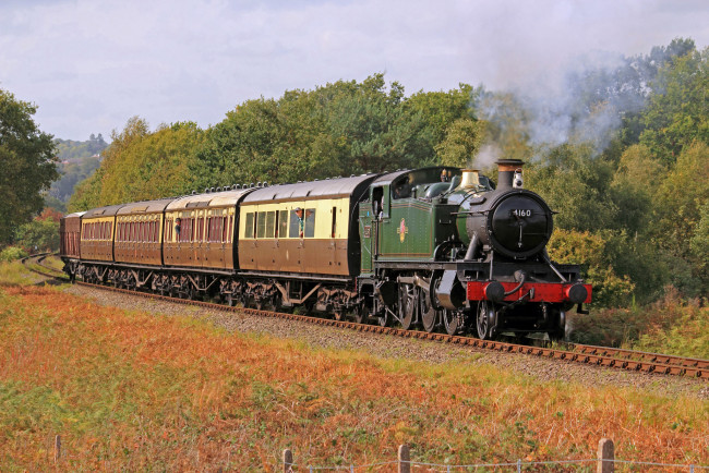 Обои картинки фото техника, паровозы, паровоз, рельсы, дорога, железная