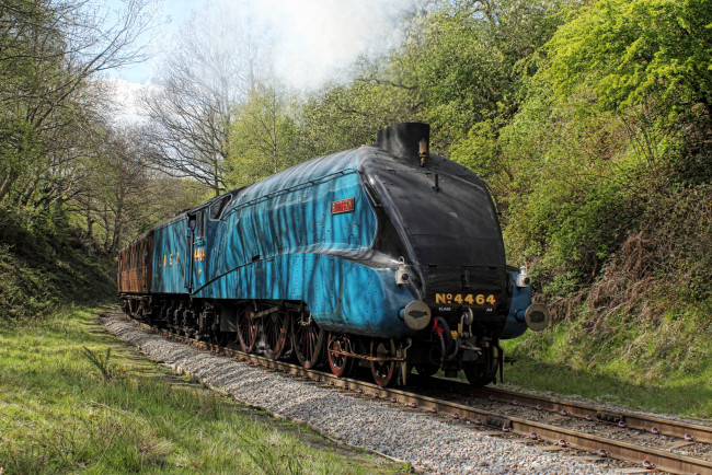 Обои картинки фото техника, паровозы, паровоз, рельсы, дорога, железная