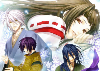 Картинка аниме hiiro+no+kakera парни девушка