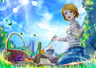 Картинка аниме love+live +school+idol+project девушка взгляд фон